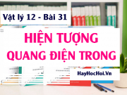 Chất quang dẫn là gì? Hiện tượng quang điện trong Ứng dụng Quang điện trở và Pin quang điện - Vật lý 12 bài 31